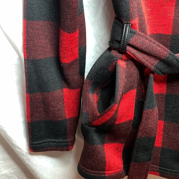 vintage Madden Girl plaid belted full zip coat - Picture 8 of 13